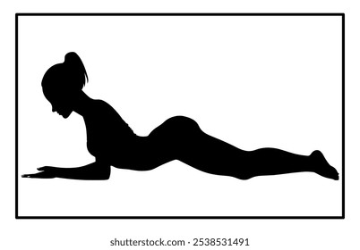 Señora haciendo flexiones símbolo. Las direcciones de bienestar se aventuran paso a paso. Ejercicio de preparación de ejercicios.