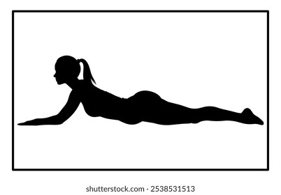 Señora haciendo flexiones símbolo. Las direcciones de bienestar se aventuran paso a paso. Ejercicio de preparación de ejercicios.