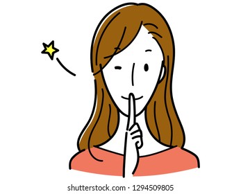 lady doing wink