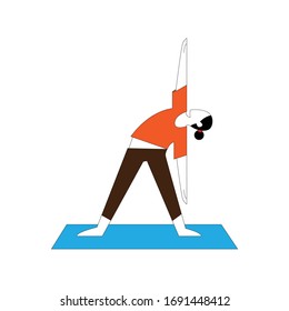 lady doing yoga simple minimalist vector illustration 