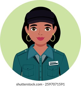 lady dressed in a uniform