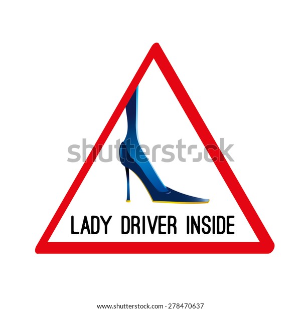 Lady driver vector sign
(icon, logo)