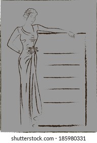 Lady in an evening dress