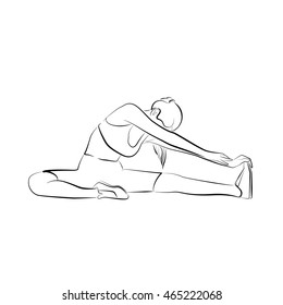 Lady exercise for good health of young beautiful woman in sportswear doing plank, vector, illustration.