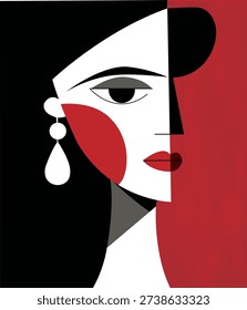 lady face, lady back, colorfull canvas, abstract