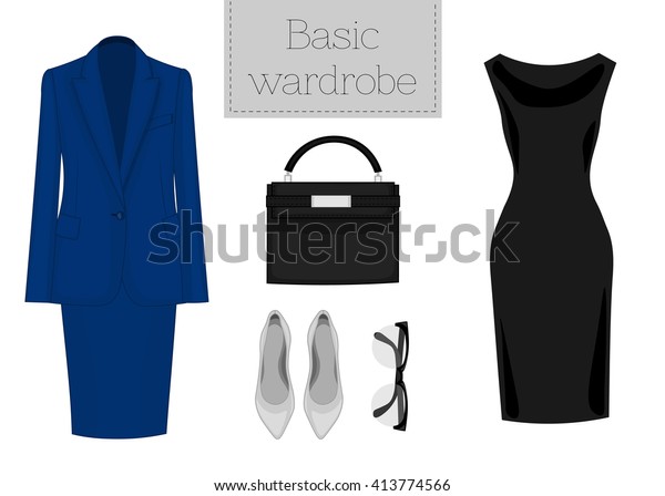 Lady Fashion Set Office Outfit Illustration Stock Vector Royalty