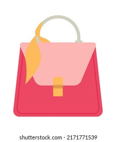 Lady Fashionable bag suitcase. Vector illustration