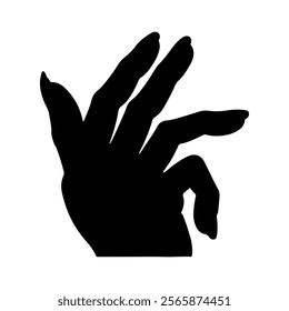 Lady finger silhouette vector icon sign symbol illustration design.
