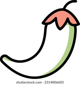 lady finger Vector illustration on a transparent background. Premium quality symmbols. Line Color vector icons for concept and graphic design.