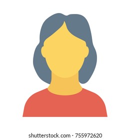  lady flat icon