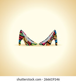 lady foot wear design vector illustration 