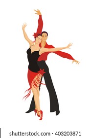 lady and gentleman dance paso doble