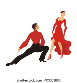 Lady Gentleman Dance Paso Doble Stock Vector (Royalty Free) 403203886 ...