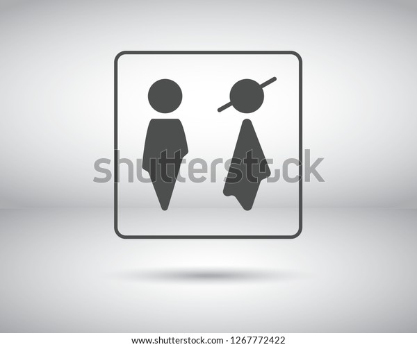 Transvestite bathroom symbol