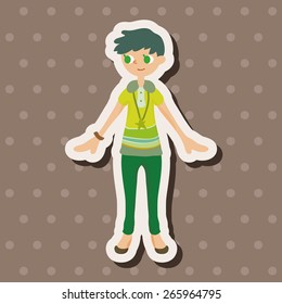 lady girl cartoon theme elements vector,eps