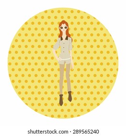 lady girl cartoon theme elements vector,eps