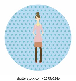 lady girl cartoon theme elements vector,eps