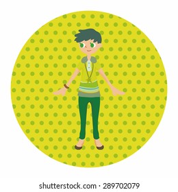 lady girl cartoon theme elements vector,eps