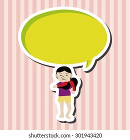 lady girl cartoon theme elements