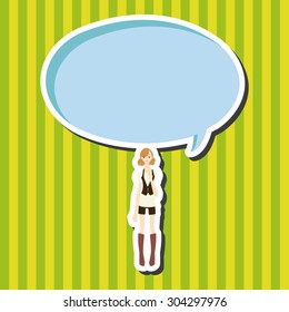lady girl cartoon theme elements vector,eps