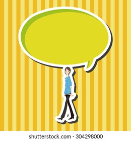 lady girl cartoon theme elements vector,eps