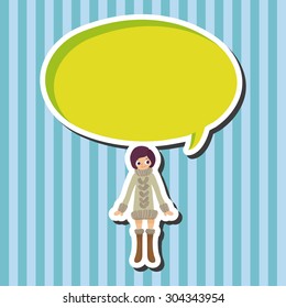 lady girl cartoon theme elements vector,eps