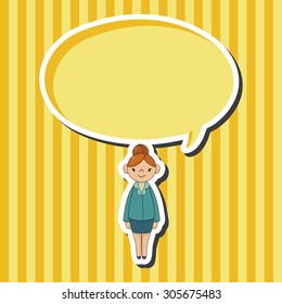 lady girl cartoon theme elements vector,eps