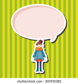 lady girl cartoon theme elements