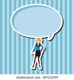 lady girl cartoon theme elements