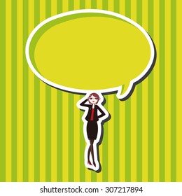 lady girl cartoon theme elements