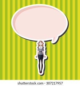 lady girl cartoon theme elements
