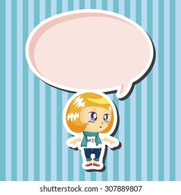 lady girl cartoon theme elements