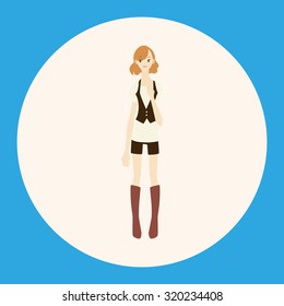 lady girl cartoon theme elements vector,eps
