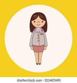 lady girl cartoon theme elements vector,eps