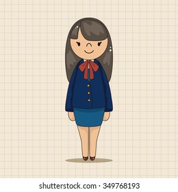 lady girl cartoon theme elements vector,eps