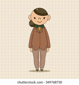 lady girl cartoon theme elements vector,eps