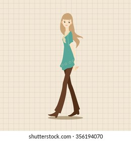 lady girl cartoon theme elements vector,eps