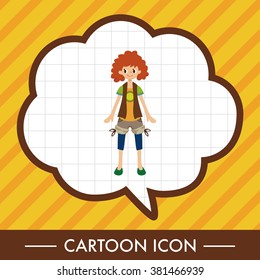 lady girl cartoon theme elements vector,eps