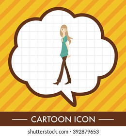 lady girl cartoon theme elements vector,eps