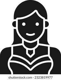 lady girl people person avatar Glyph