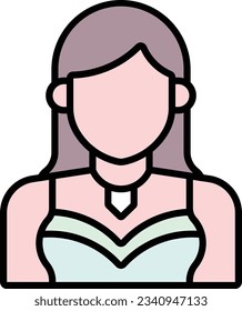 lady girl people person avatar Outline