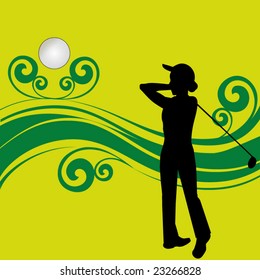 lady golfer