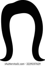 Lady hair icon. Editorial vector graphics.