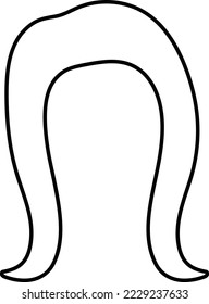 Lady hair icon. Editorial vector graphics.