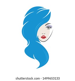 lady hair and skin care logotype