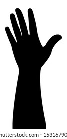 Lady Hand Silhouette Vector 