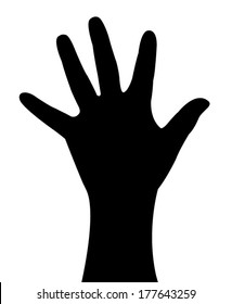 lady hand silhouette vector 