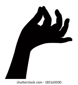 lady hand silhouette vector 
