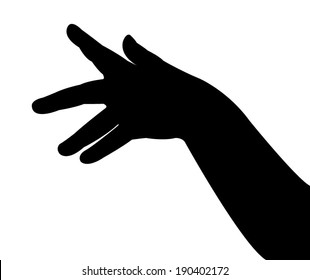 lady hand silhouette vector 