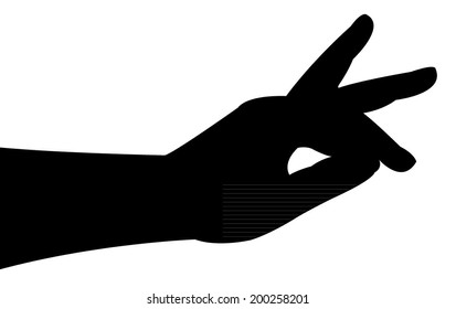 lady hand silhouette vector 